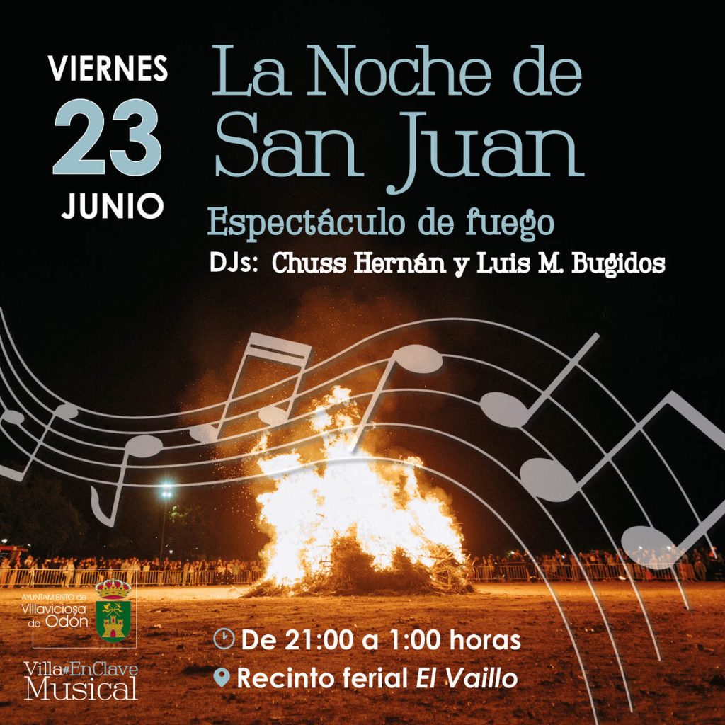 Espectáculo de fuego para celebrar la noche de San Juan en Villaviciosa