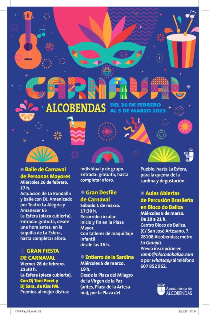 Programación completa del Carnaval en Alcobendas: desfiles y música en vivo 1